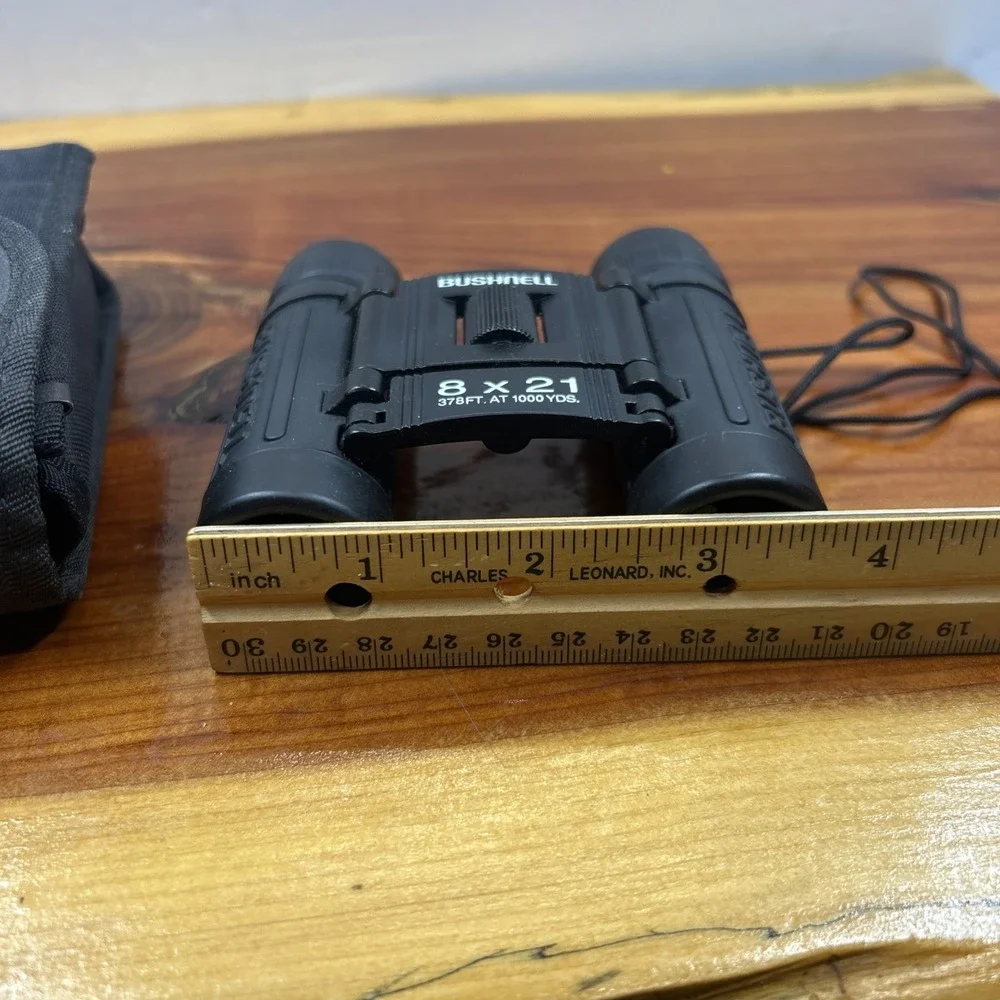 Bushnell 8X21 Black Binoculars 378FT AT 1000 YDS Camo 8 x 21 W/Case - Picture 7 of 9